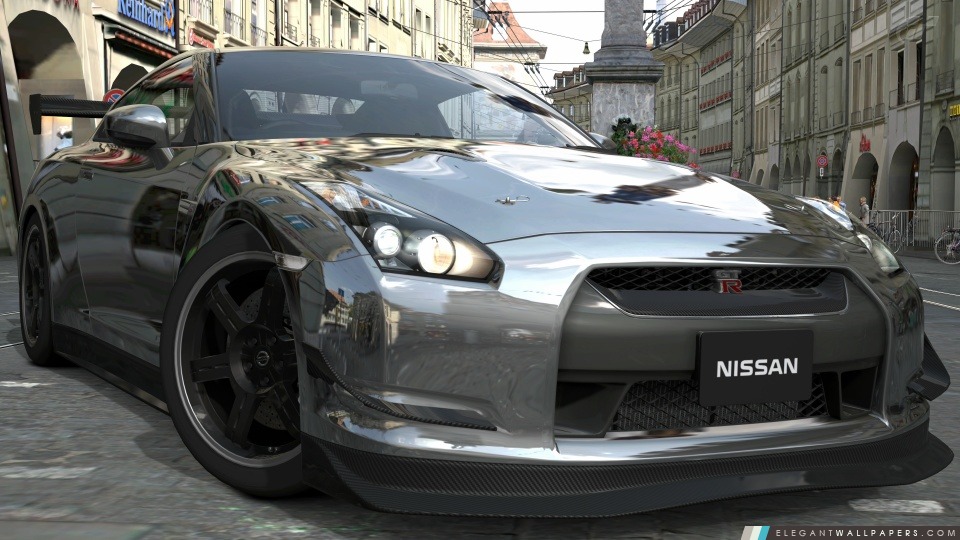 Nissan GTR Chrome, Arrière-plans HD à télécharger