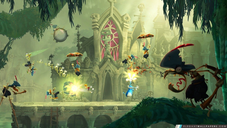 Rayman Legends Parachute Coup de poing, Arrière-plans HD à télécharger