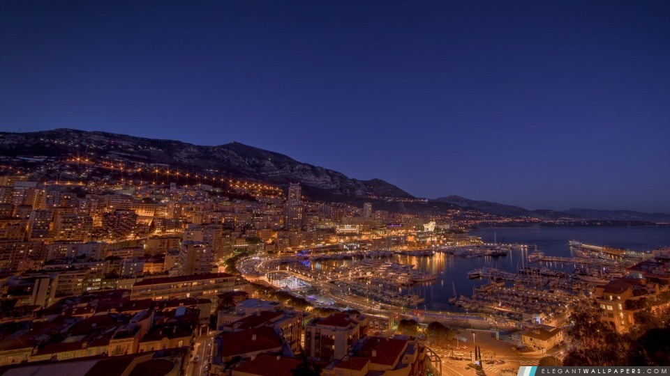 Lumières de Monte Carlo de nuit, Arrière-plans HD à télécharger