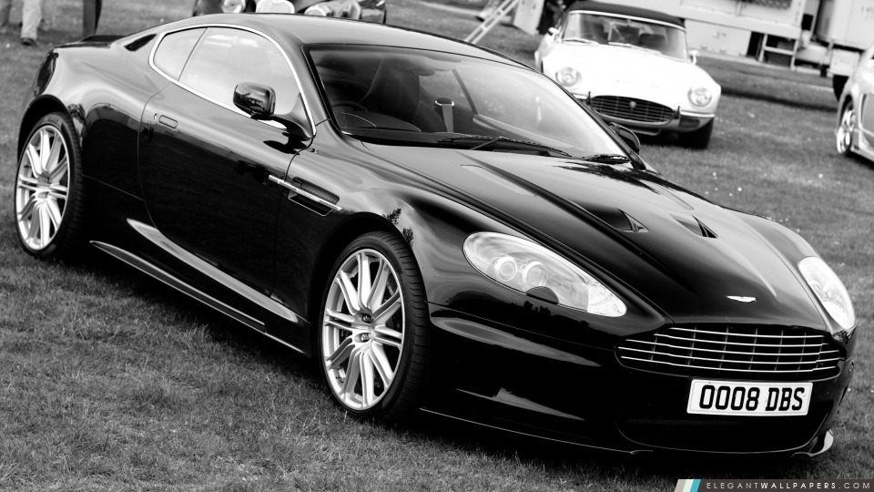 Aston Martin DBS noire, Arrière-plans HD à télécharger