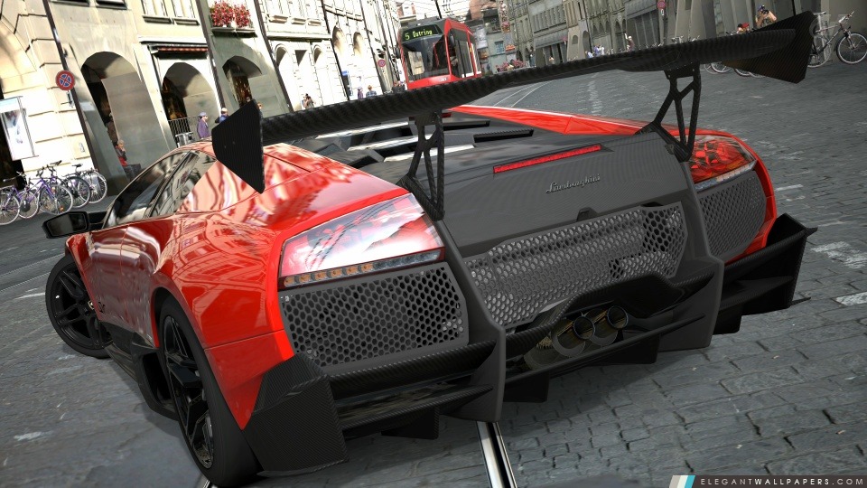Lamborghini Murcielago LP670-4 SV-Rouge, Arrière-plans HD à télécharger