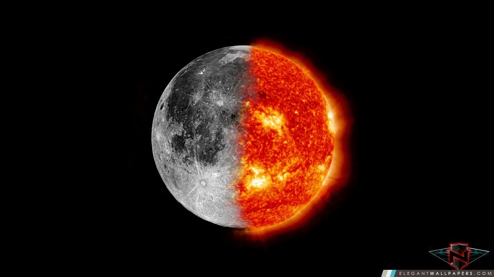 Soleil et la Lune, Arrière-plans HD à télécharger