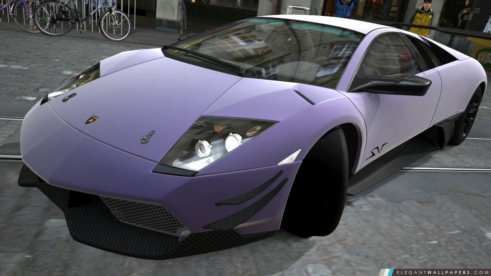 Lamborghini Murcielago LP670-4 SV mat violet, Arrière-plans HD à télécharger